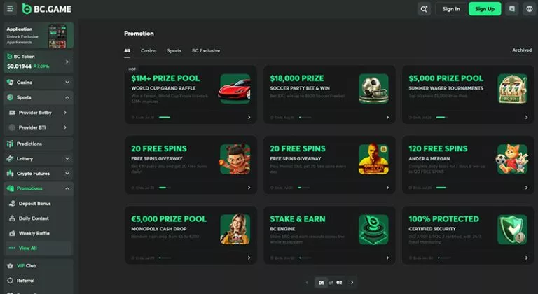 bc.game promo section