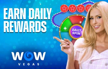 Get rewarded daily on WOW Vegas