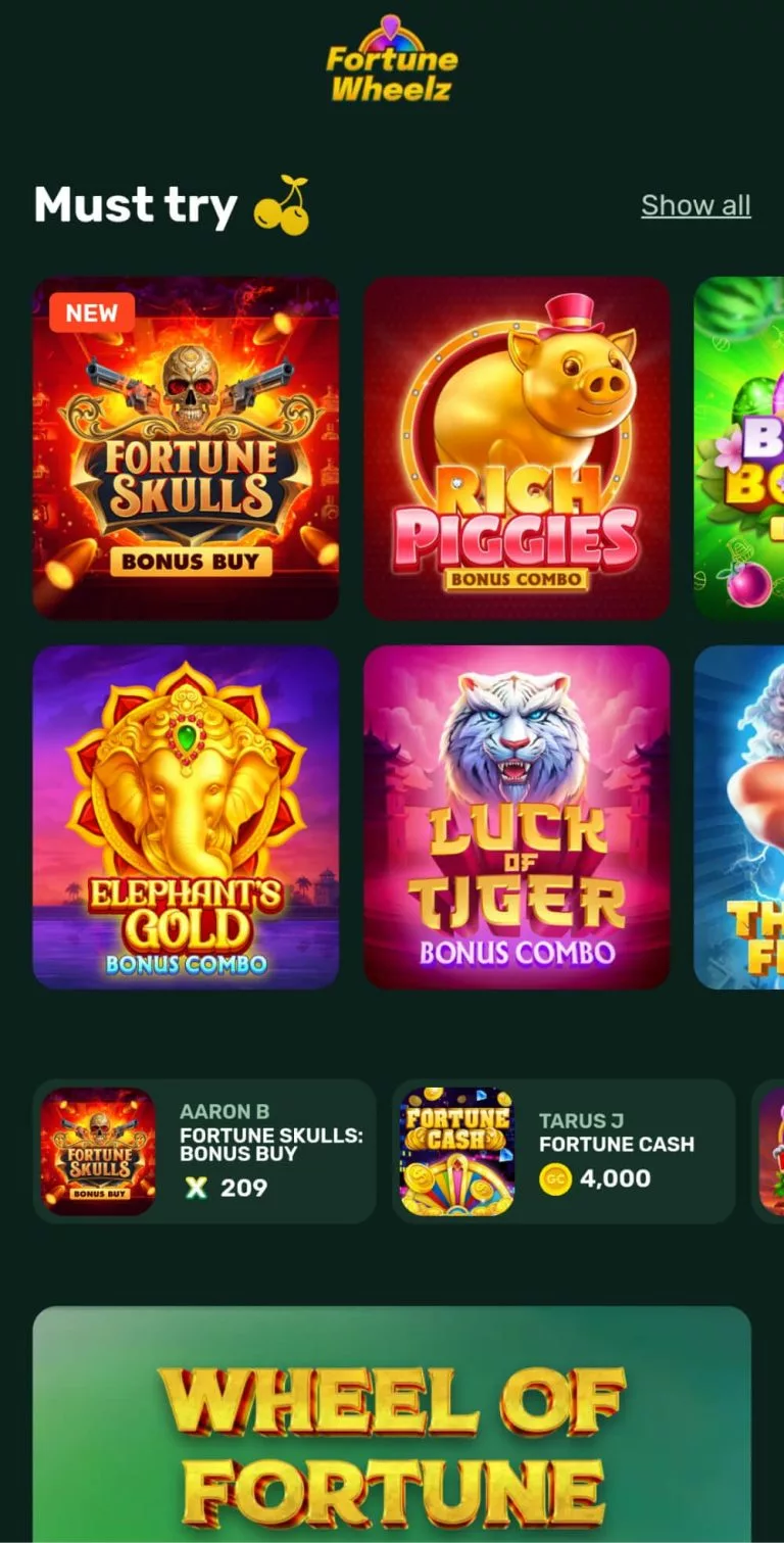 Fortune Wheelz Main Lobby