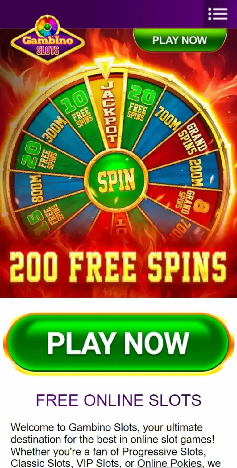 Gambino Slots Main Lobby