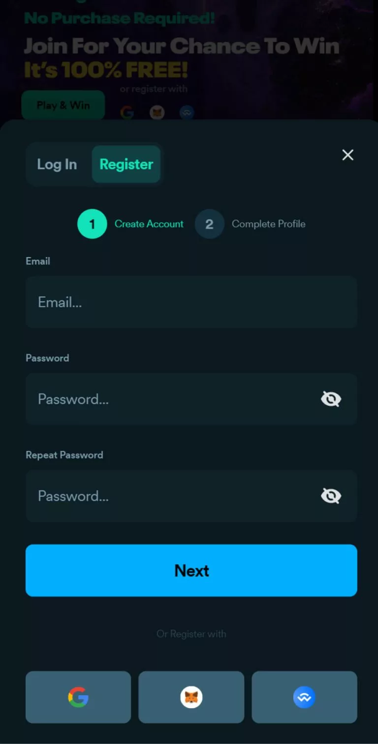 Moonspin US Registration Process