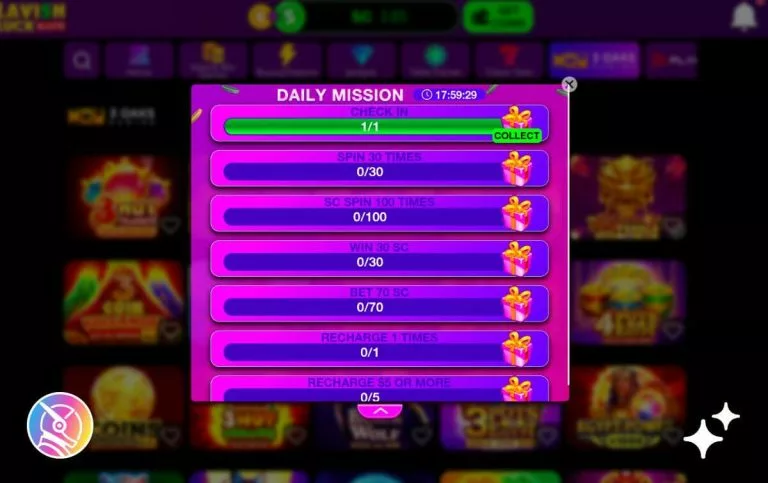lavish luck daily missions promotion