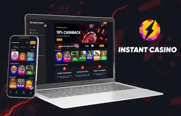 Instant Casino mobile laptop