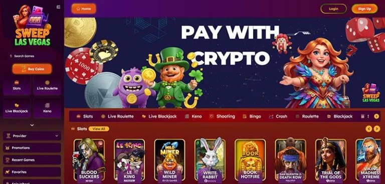 sweep las vegas homepage