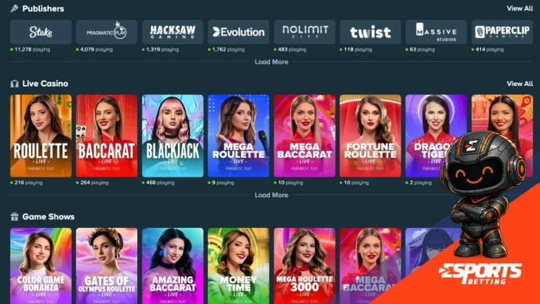 Stake com games publishers