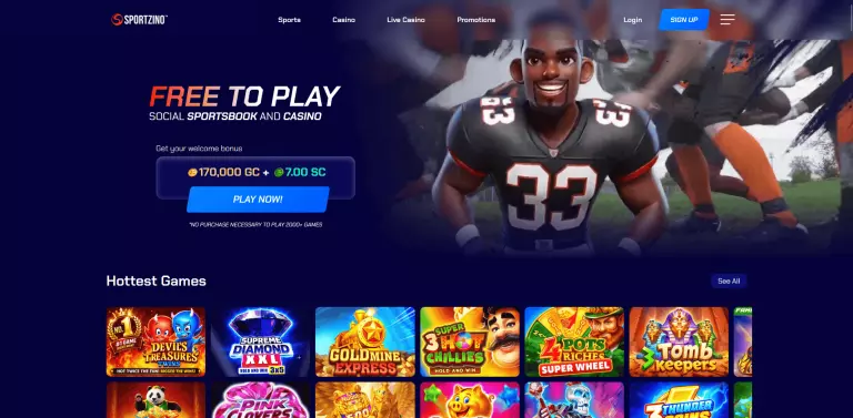 Sportzino homepage