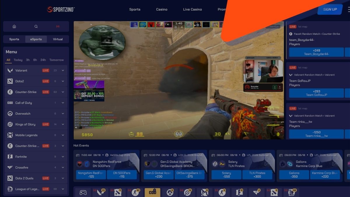 sportzino esports social betting