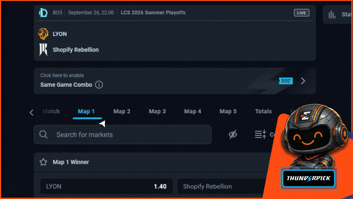 Thunderpick lol worlds odds