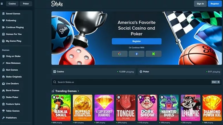 stake.us homepage