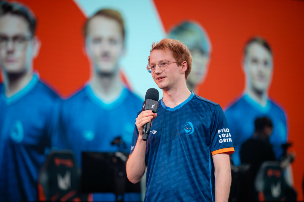Rogue Larssen on the LEC trophy: “[It’s] coming home.”