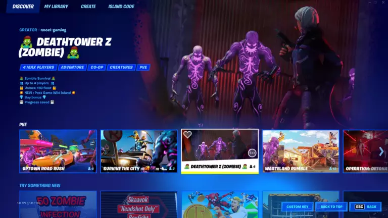 Fortnite lobby screen