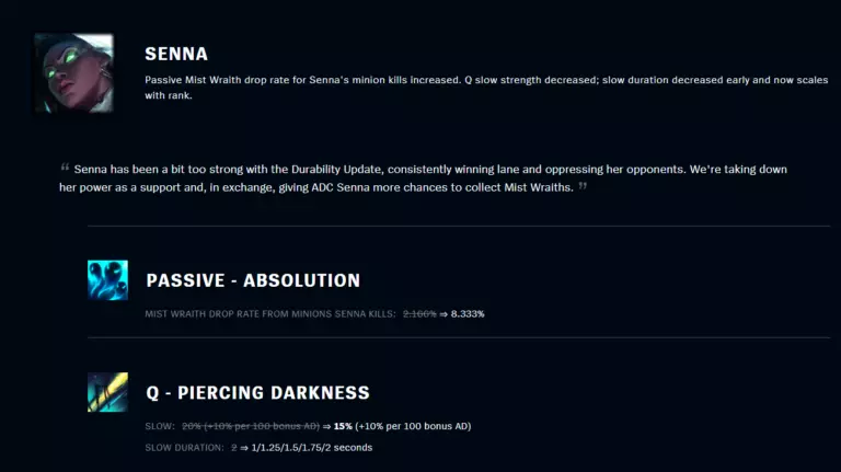 Senna nerfs 12.11.