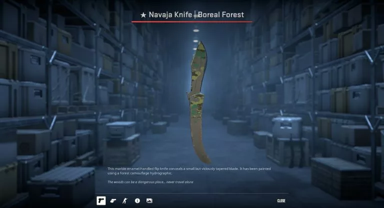 cheapest knife in CS2 - Navaja Knife | Boreal Forest (Battle Scarred)
