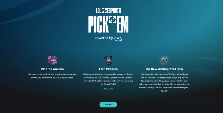 The 2022 LoL Worlds Pick'Ems are around at last. Get ready to predict!