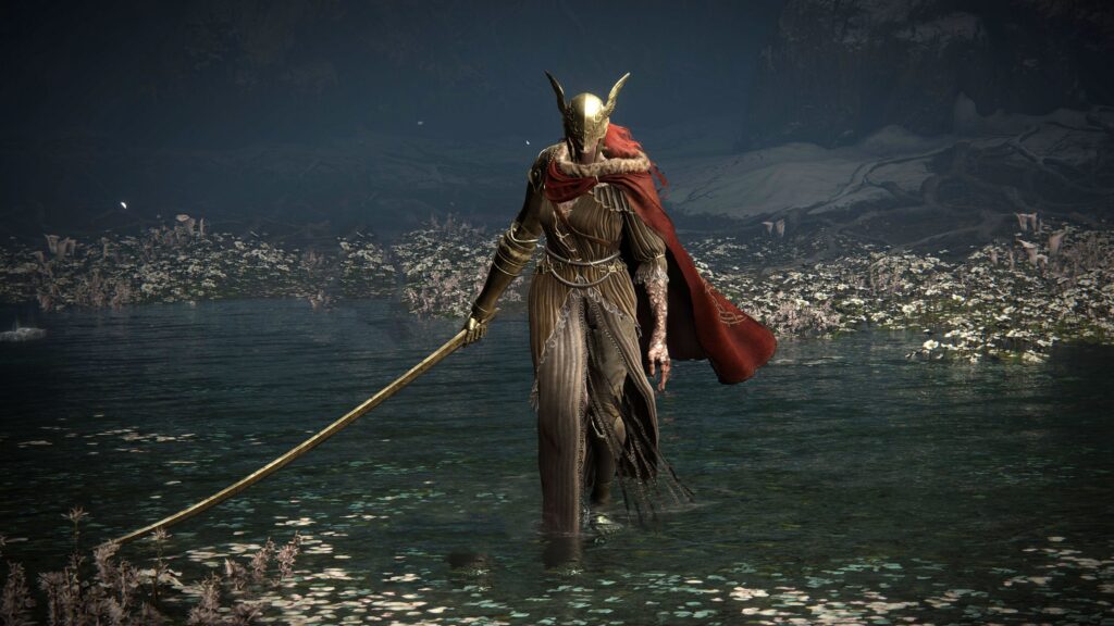 The boss you see on this image is Malenia, Blade of Miquella, Goddess of Rot - and also MissMikkaa's doormat as the streamer beats this boss on a DDR pad.