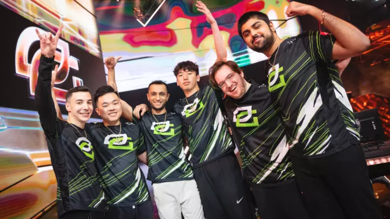 photo of optic gaming team after a victory
