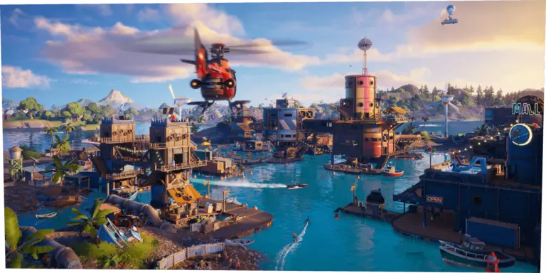 Fortnite map submerged under water for Chapter 3 Season 3