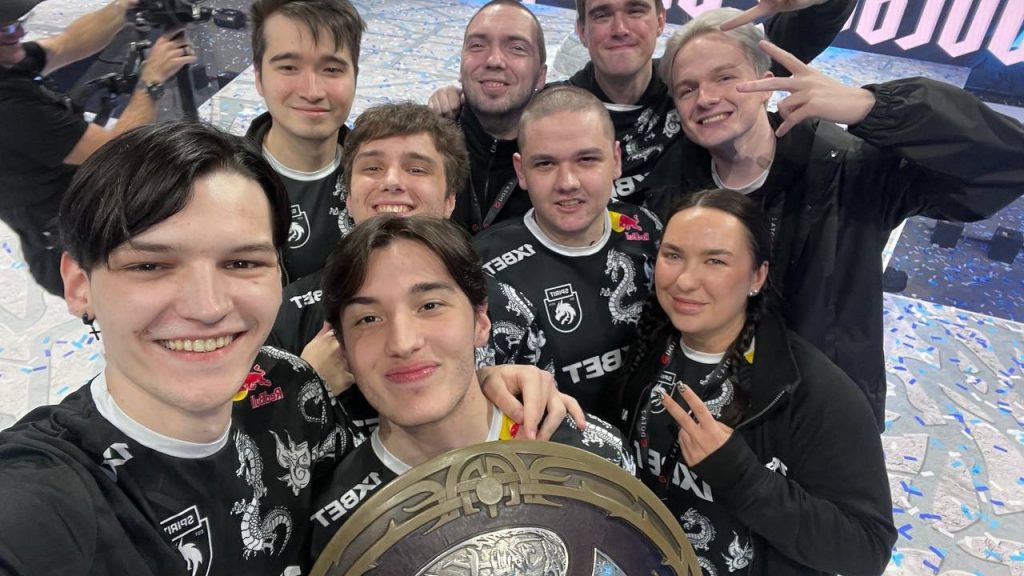 team spirit after winning ti12