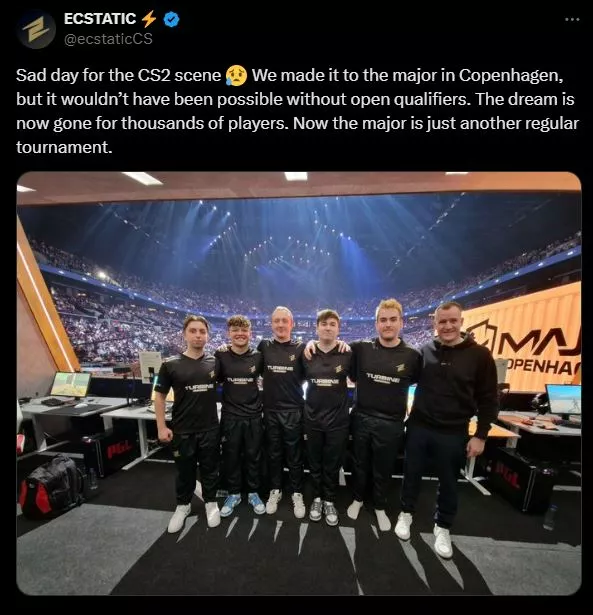 Ecstatic comments on canceled open qualifers for CS2 Shanghai major