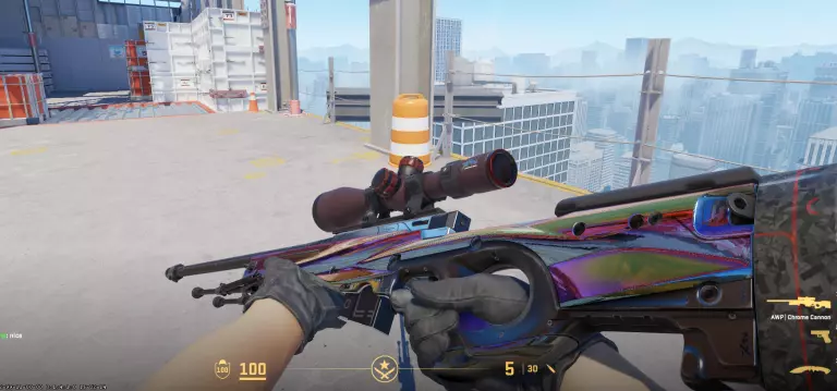 AWP Chrome Cannon skins rent
