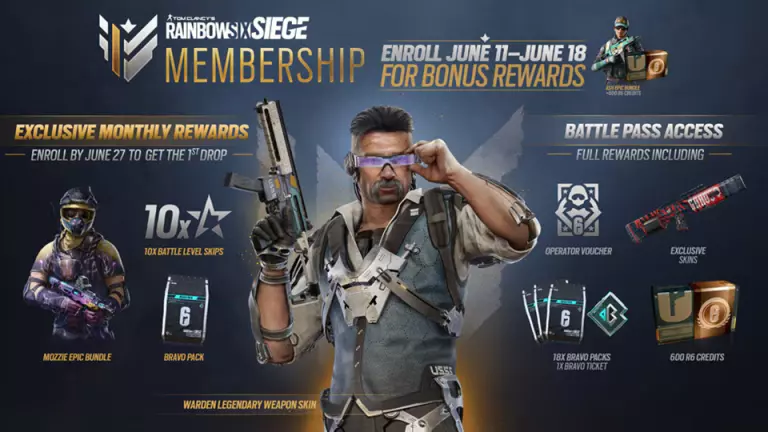 Rainbow Six Siege Membership bonus rewards