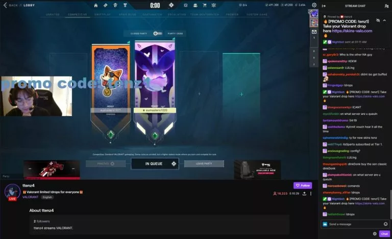 TenZ fake Valorant skins giveaway
