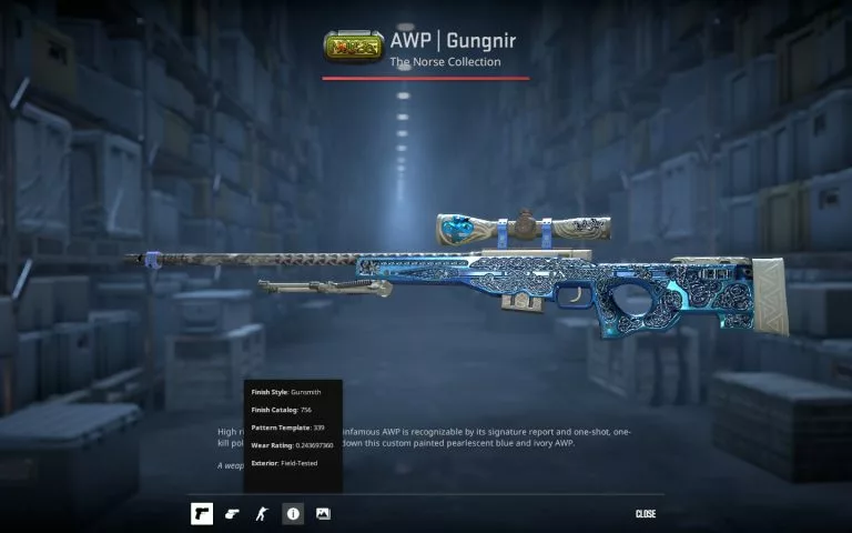 AWP Gungnir xQc sent to Stewie2k CS2 skins