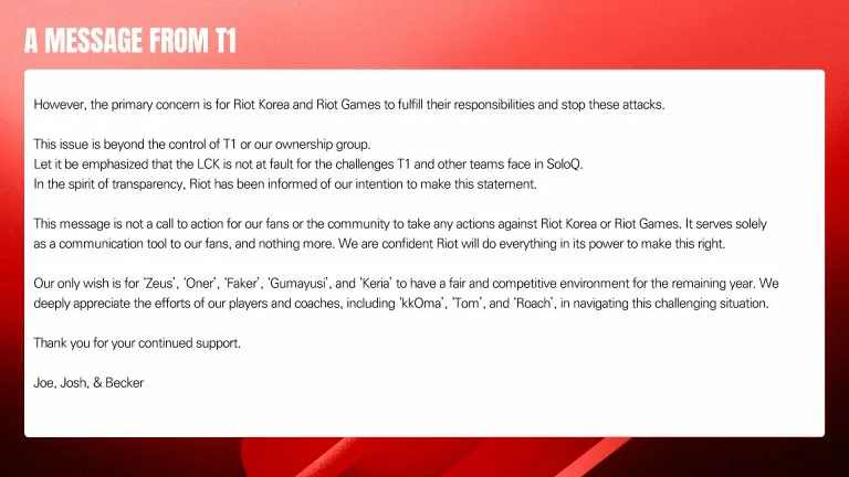 T1 cancels all LoL streams after DDoS atttacks