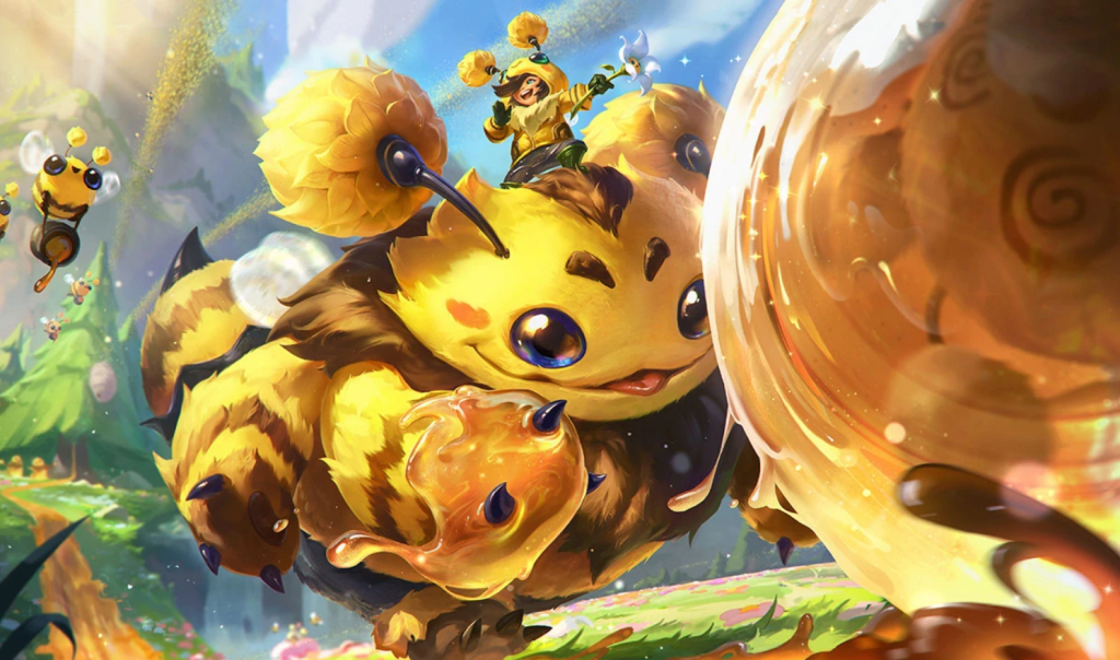 Nunu and Willump as Nunu and Beelump for League of Legends bee skin line.