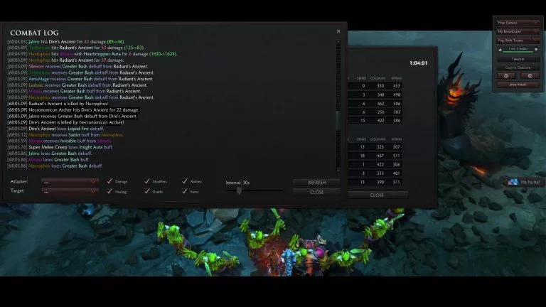 Dota 2 ancients die at the same time radiant wins