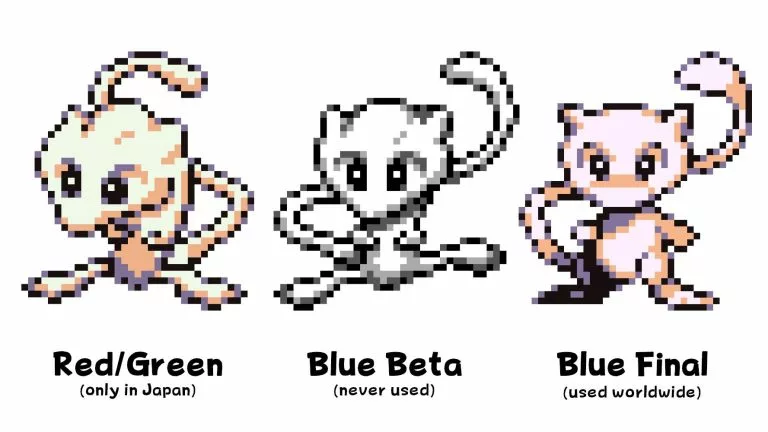 Mew in Pokemon Green vs Blue