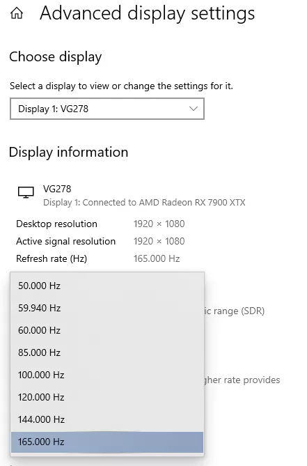 CS2 refresh rate computer setting