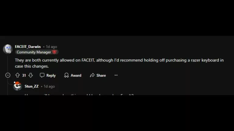 FACEIT ruling on Razer Snap Tap keyboards