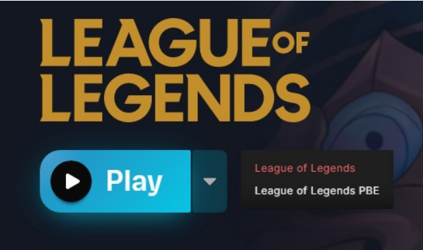 League of Legends PBE client screen.