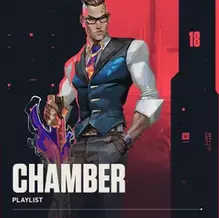 Cover art for the PLAY; CHAMBER Valorant Spotfy playlist
