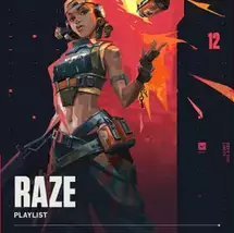 Valorant Spotify playlist art for Raze