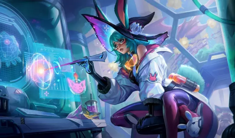 Anima Squad Aurora skin for League's Swarm mode.