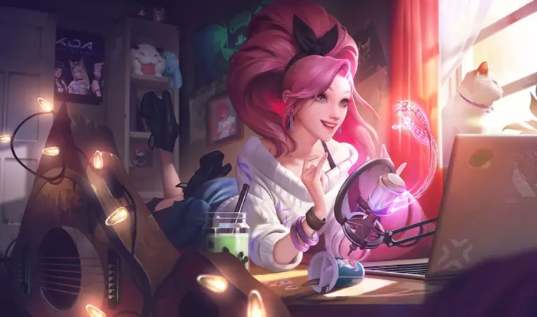 The K/DA ALL OUT skin for Seraphine