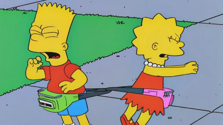 Bart and Lisa Simpson