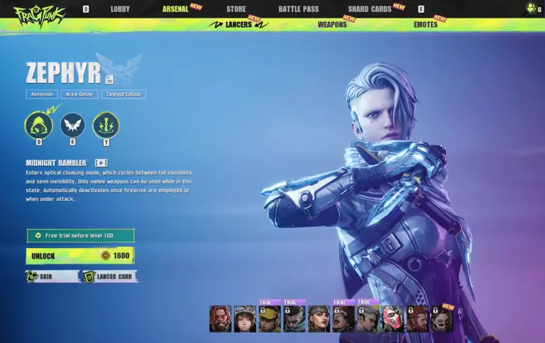 FragPunk lancer Zephyr