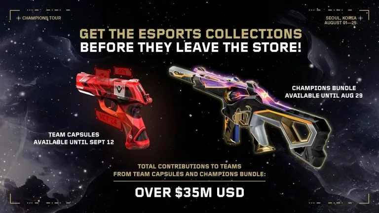 Money earned by VCT skins