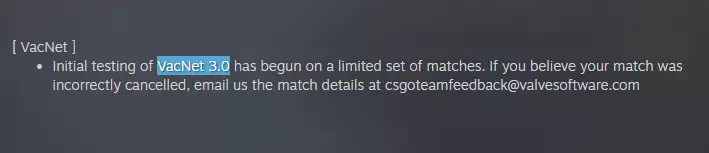 CS2 new VAC VacNet 3.0 rumor