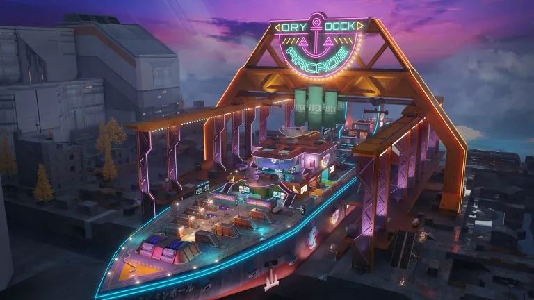 Apex Legends Boat arcade POI E-District