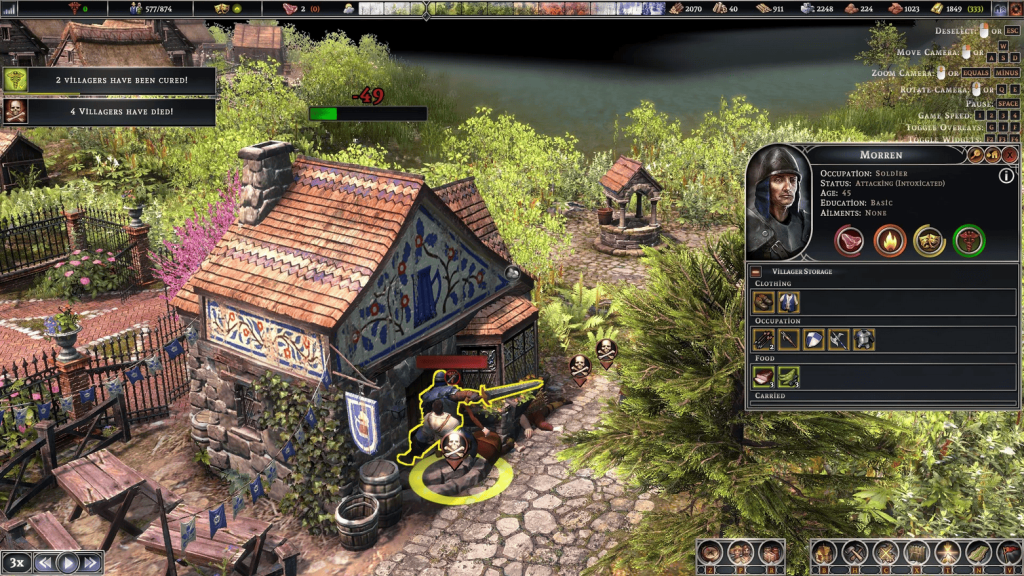 A pub close to the town center in the Farthest Frontier layout