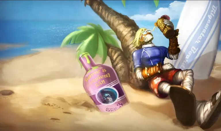 Surfer Singed skin