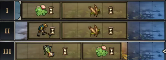 Farthest Frontier wheat and leeks crop rotation