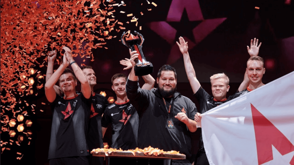 Winners Astralis at the FACEIT Major in London.