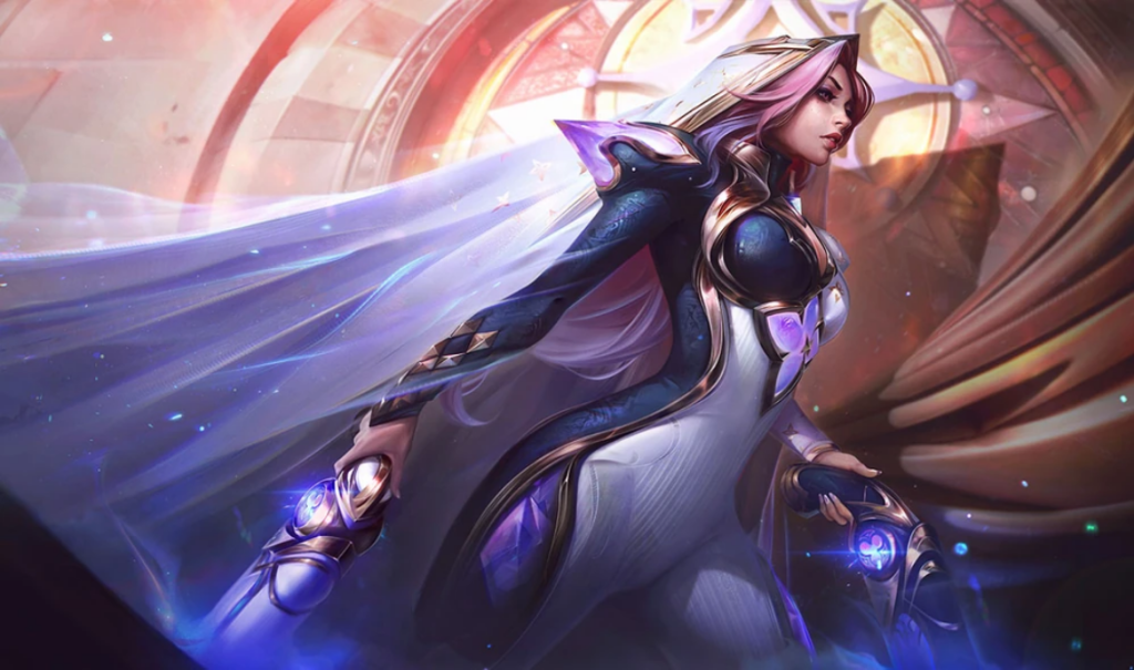 Prestige Broken Covenant Miss Fortune skin for the October mythic shop.
