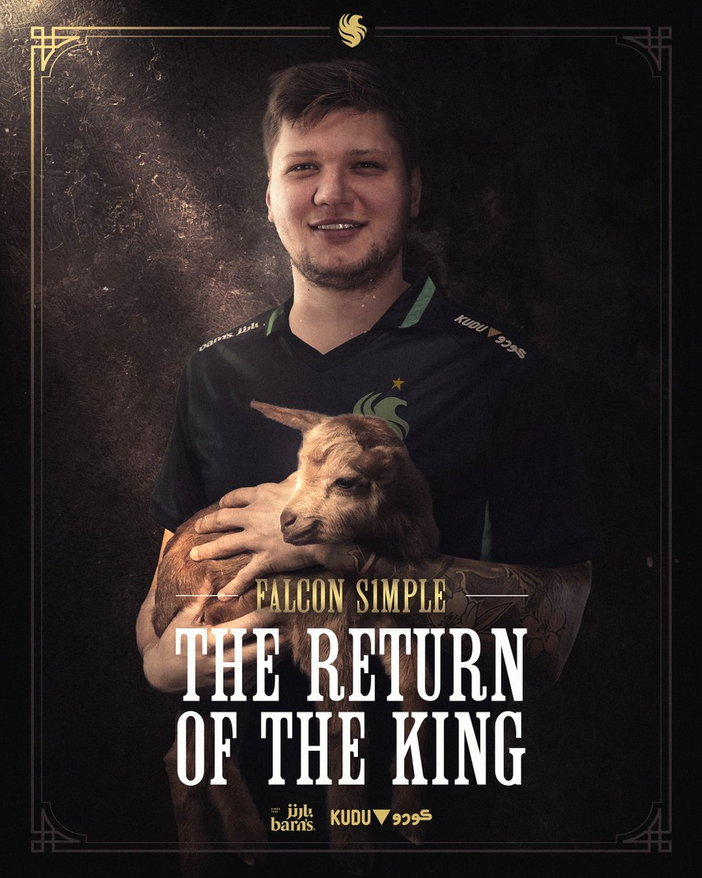 s1mple on loan to Team Falcons