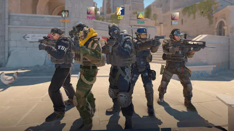 A five person CS2 team.